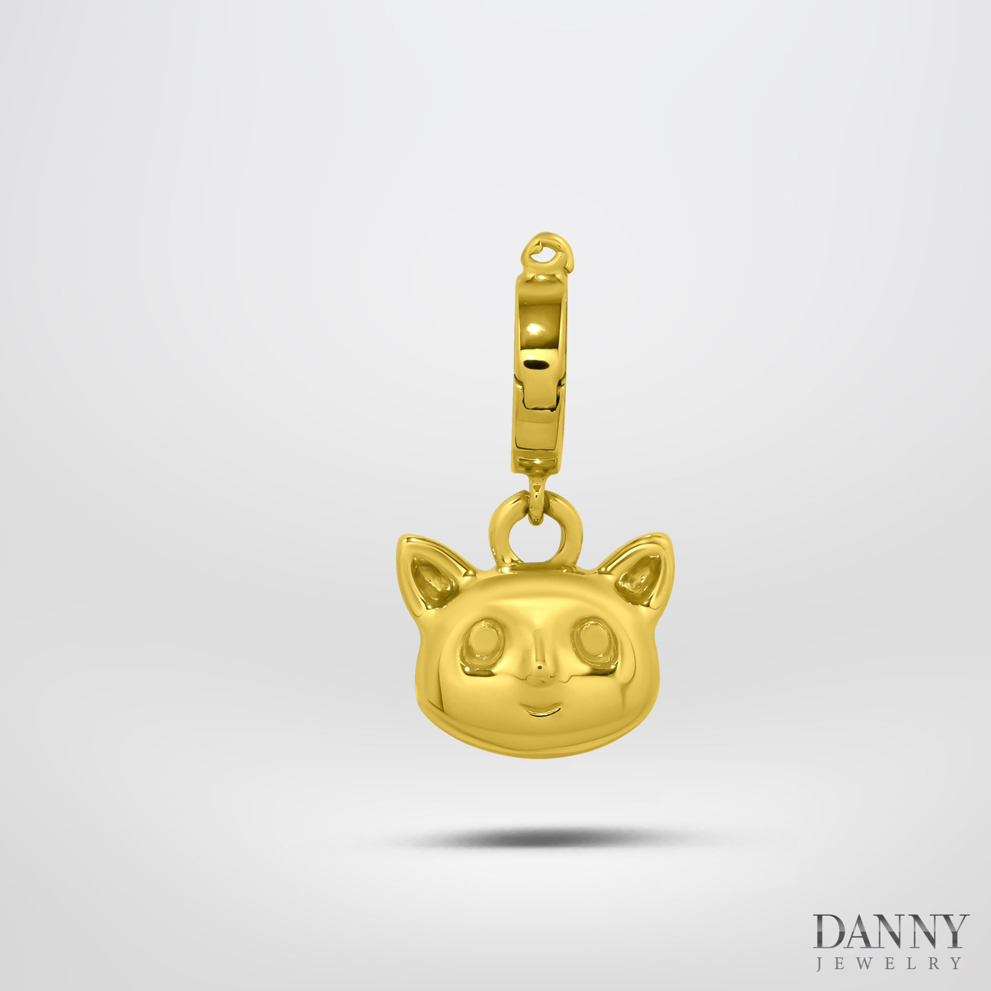 Phụ kiện Charm con mèo - Bạc 925 xi vàng 18k - PK006S